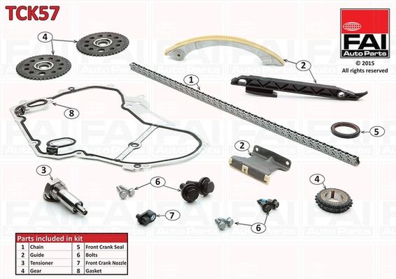 FAI AUTOPARTS Mootori keti komplekt TCK57